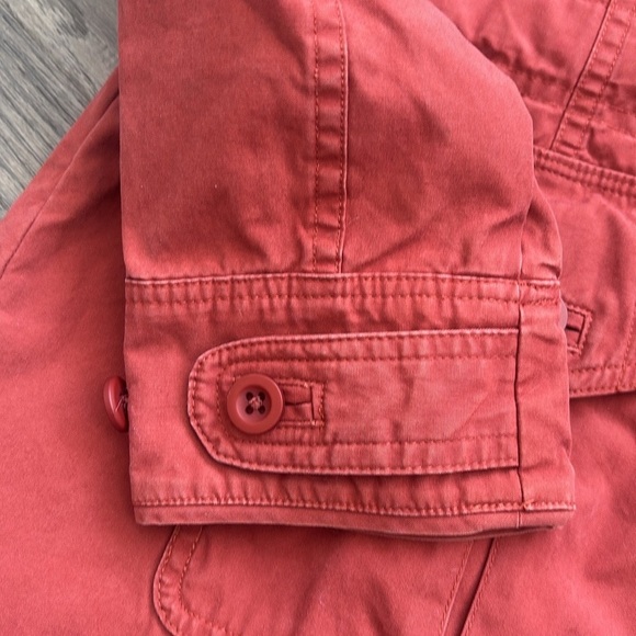 L.L. Bean | Coral Orange 100% Cotton Light Weight Jacket Size Large - Picture 9 of 12